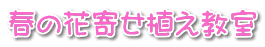 春の花寄せ植え教室 